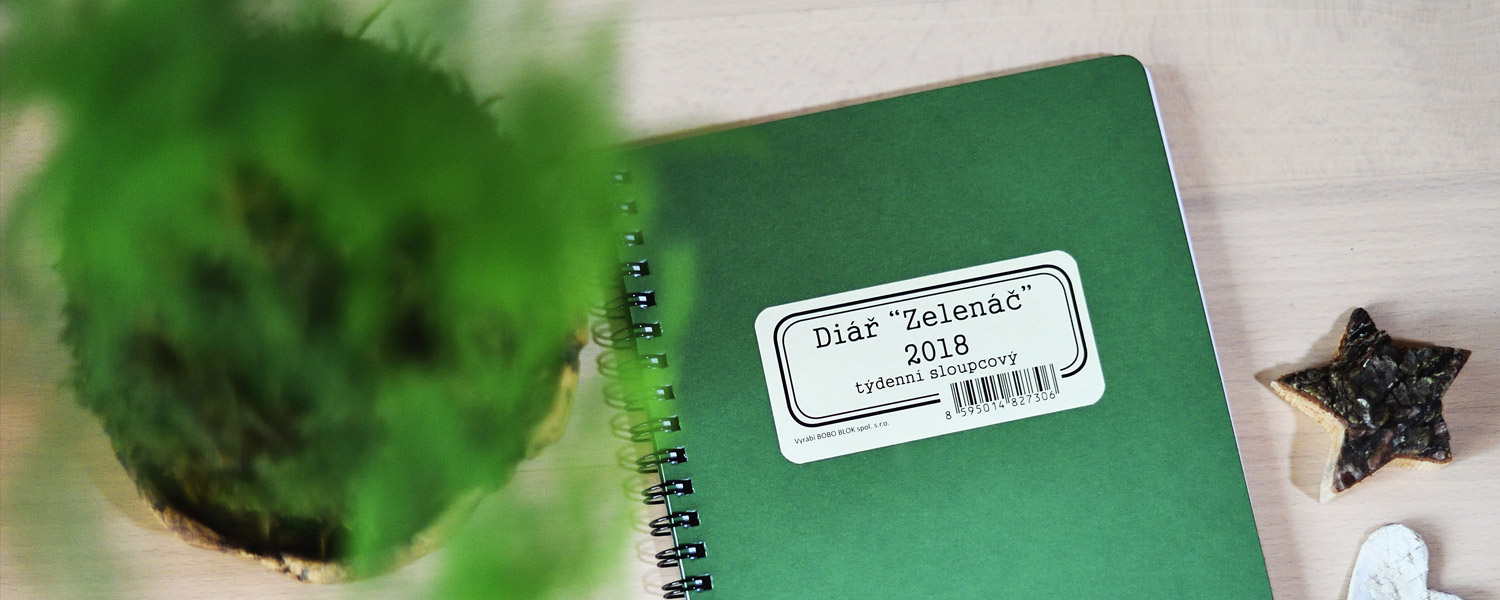 Diář ZELENÁČ 2018